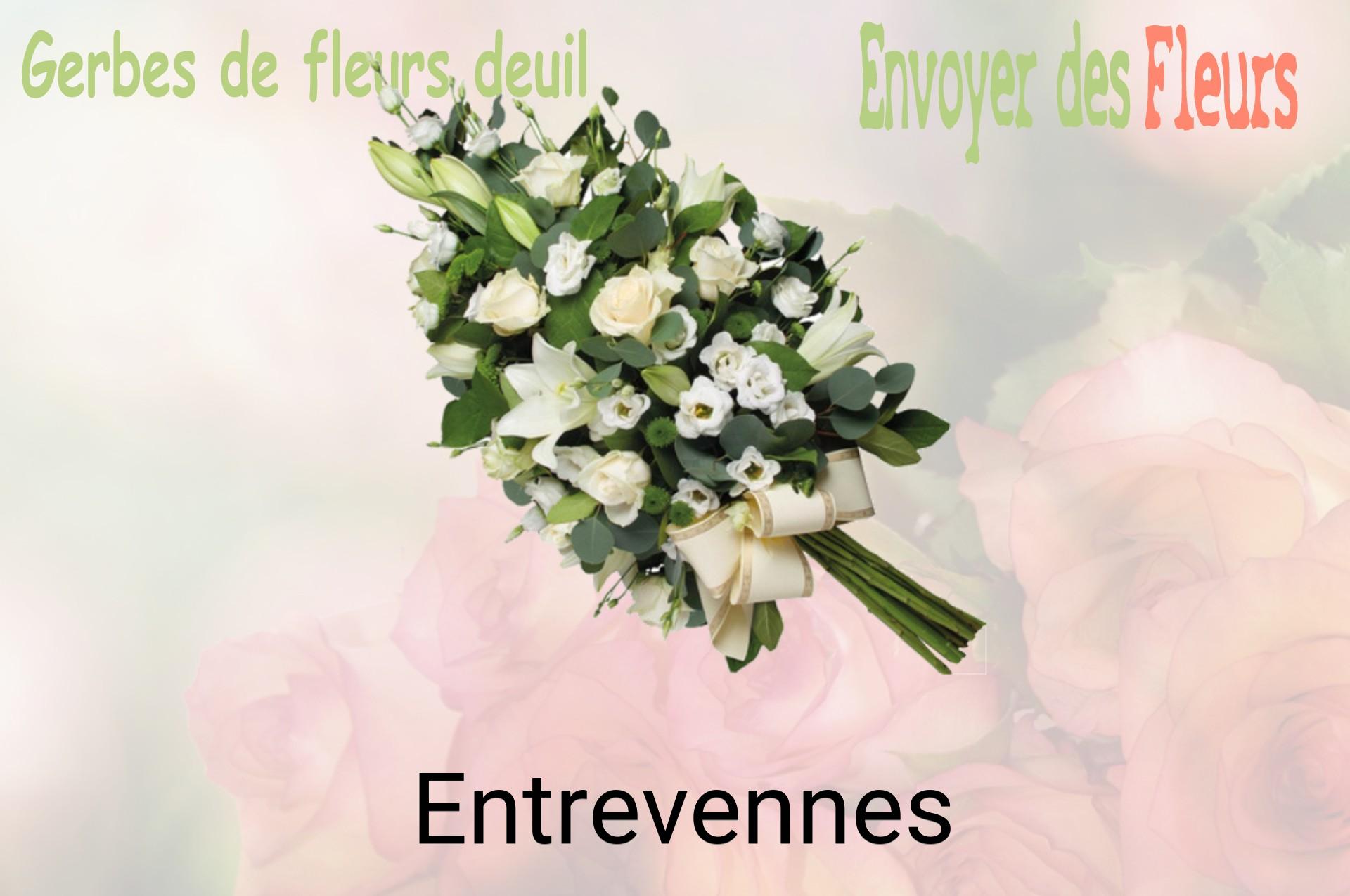 Gerbe de fleurs de deuil livrée à Entrevennes